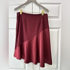 Worthington Burgundy Asymmetrical Skirt